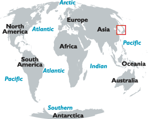 Sea of Japan, Map of East Sea, Japanese Sea Map