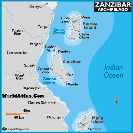 World Map Zanzibar