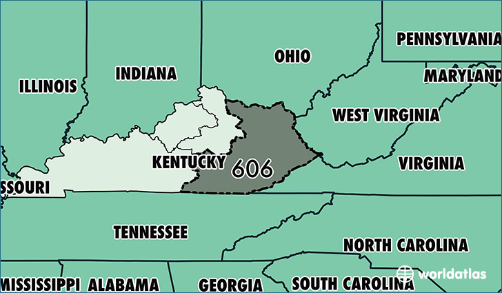 Where Is Area Code 606 Map Of Area Code 606 London KY Area Code