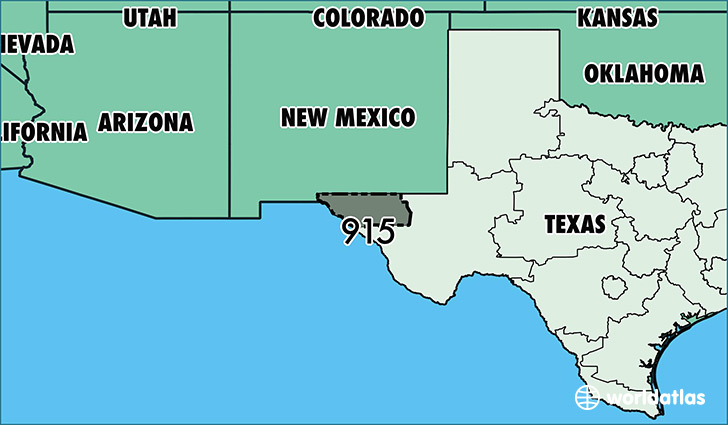 Where Is Area Code 915 Map Of Area Code 915 El Paso TX Area Code