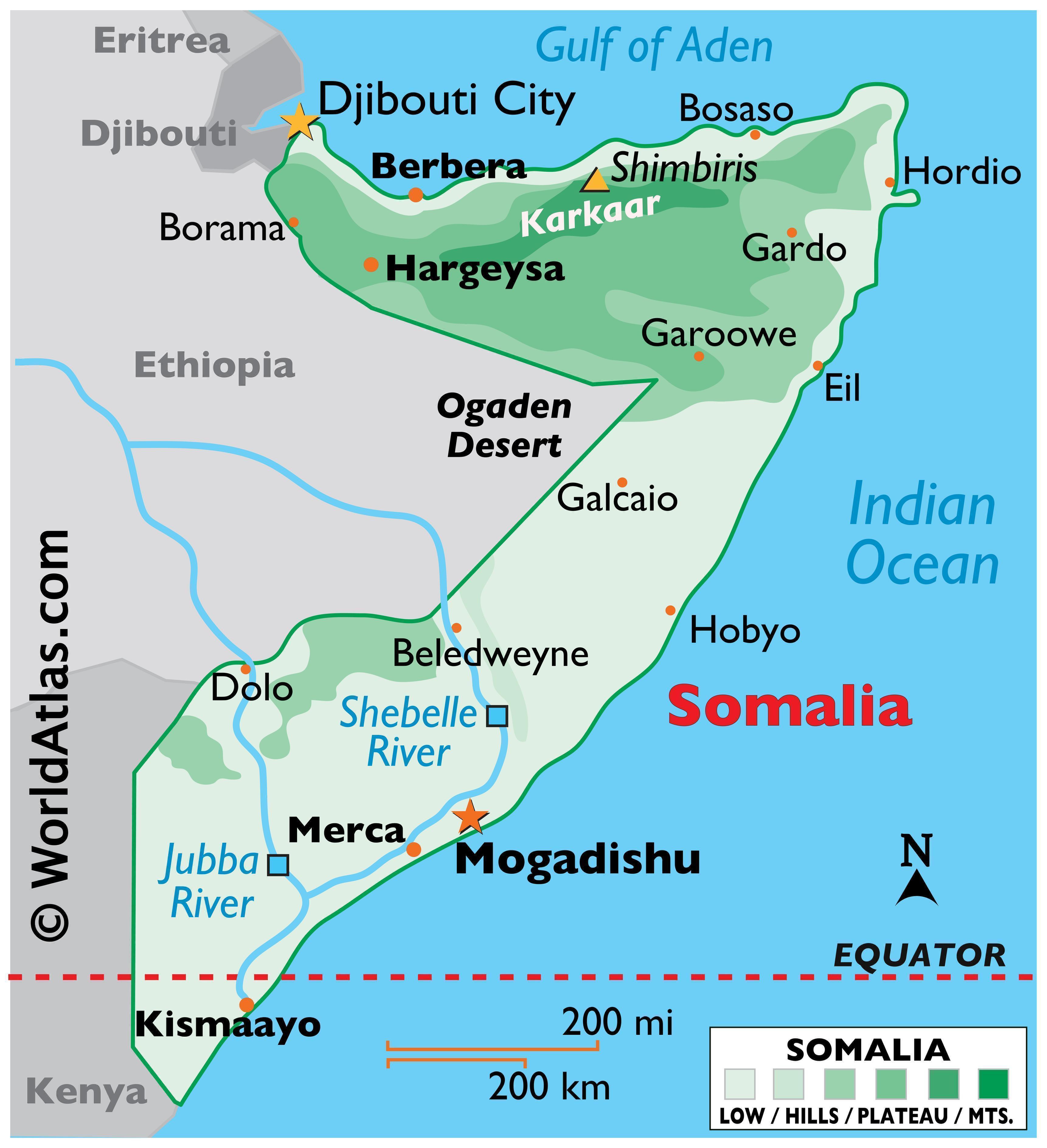 Geography Of Somalia Landforms World Atlas