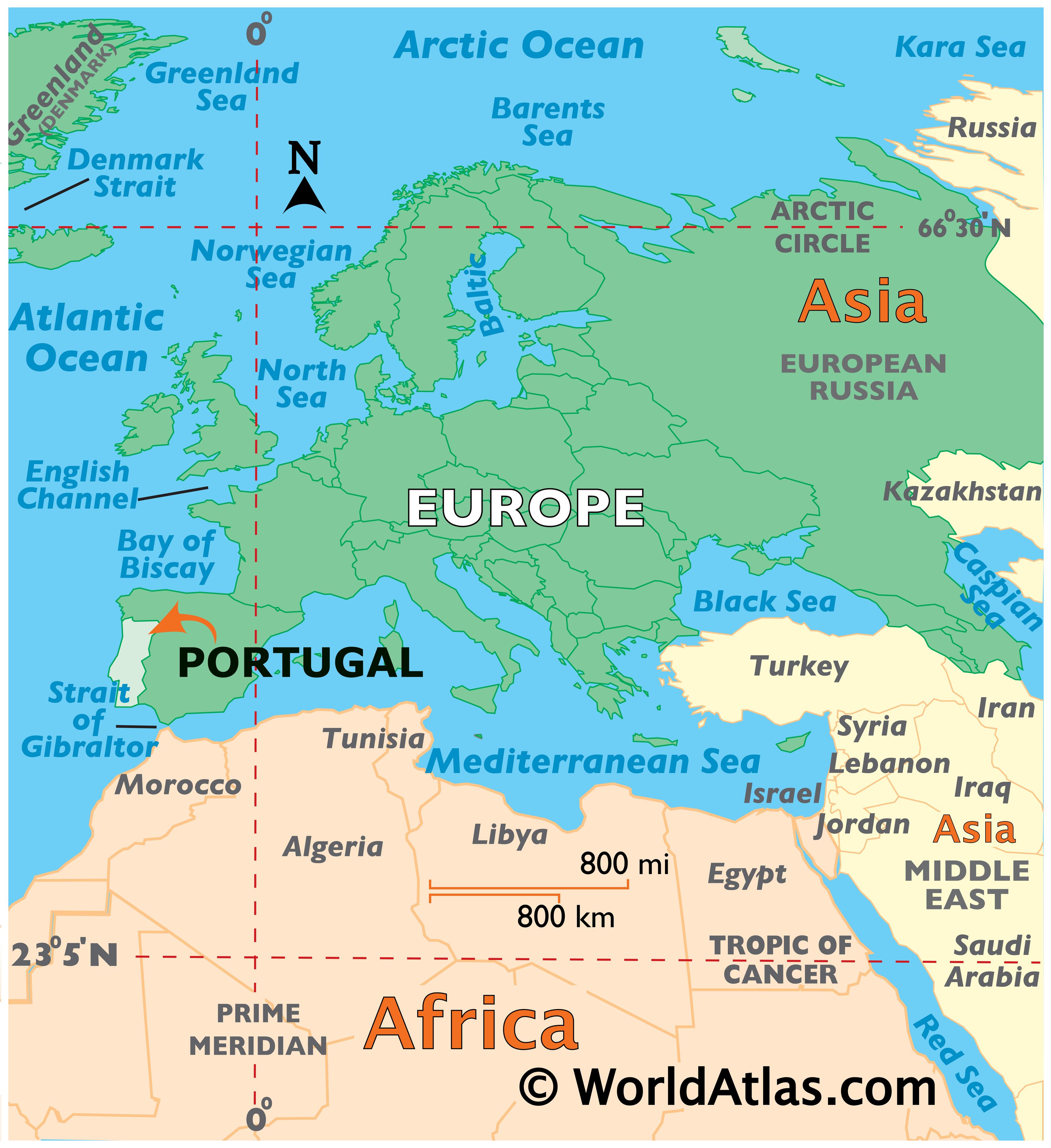 Portugal Map / Geography of Portugal / Map of Portugal - Worldatlas.com