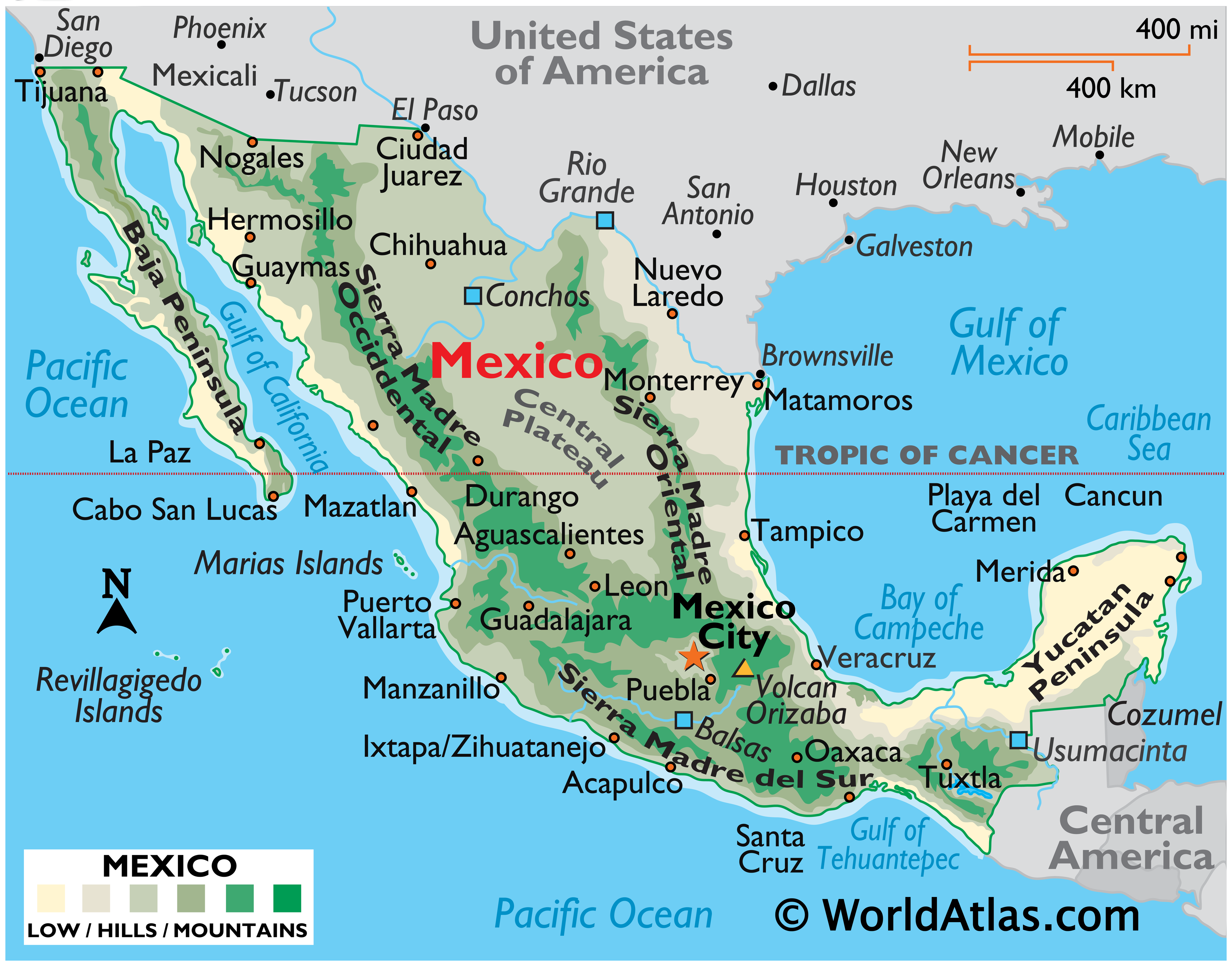 Map of Mexican States