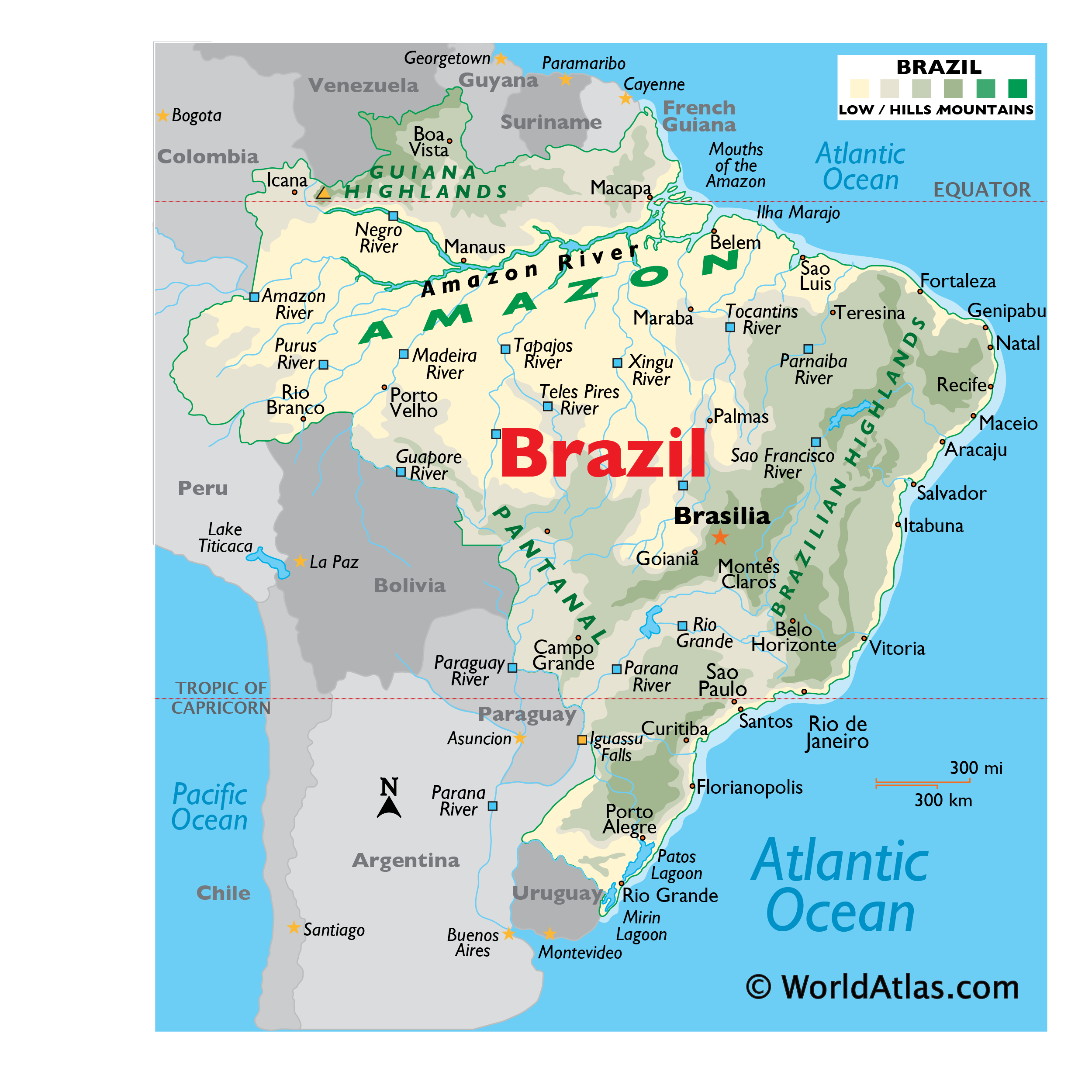 Geography Of Brazil Landforms World Atlas