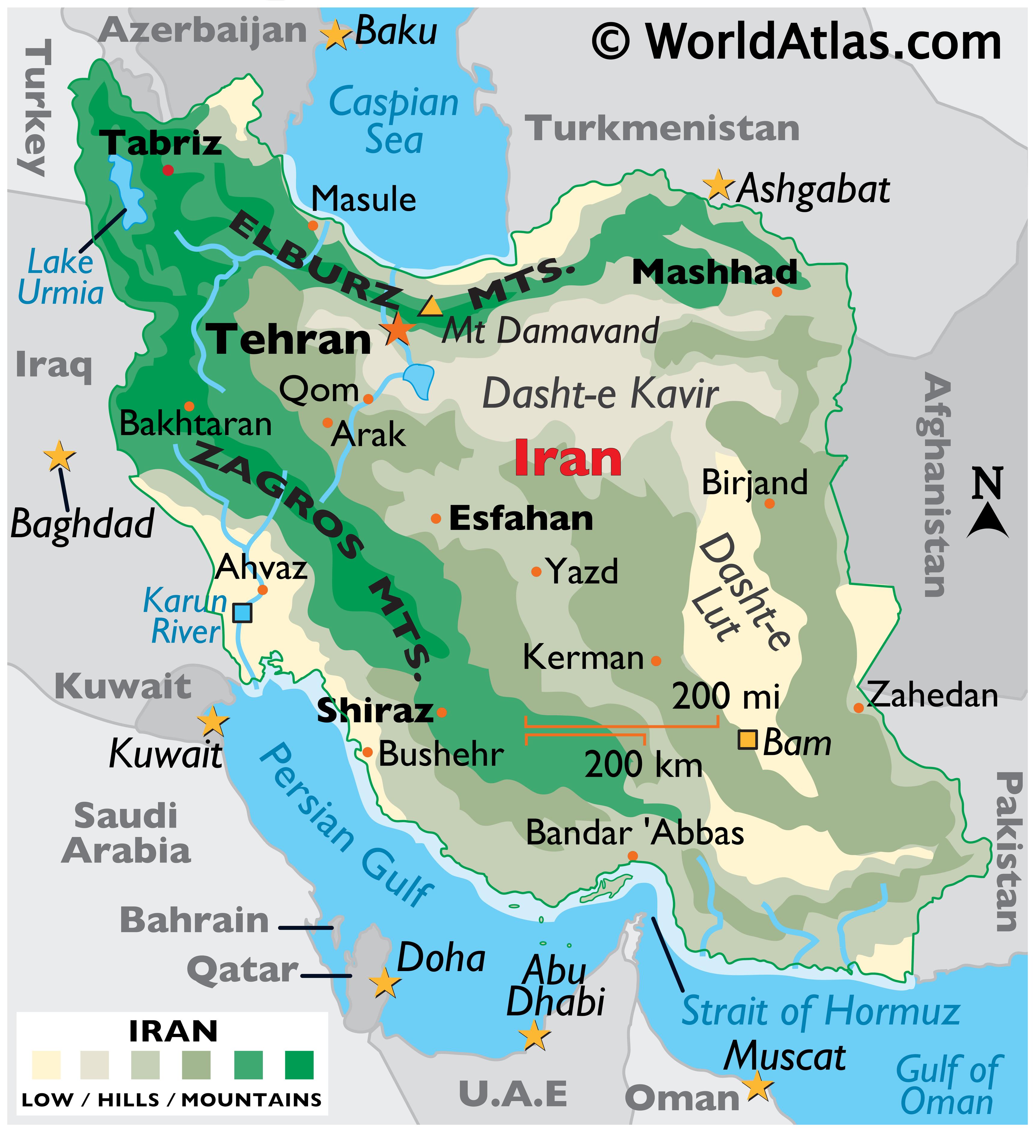 Large Regions Map Of Iran Iran Asia Mapsland Maps Of The World