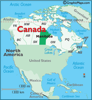 Locator Map of Manitoba