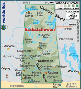 Map of Saskatchewan