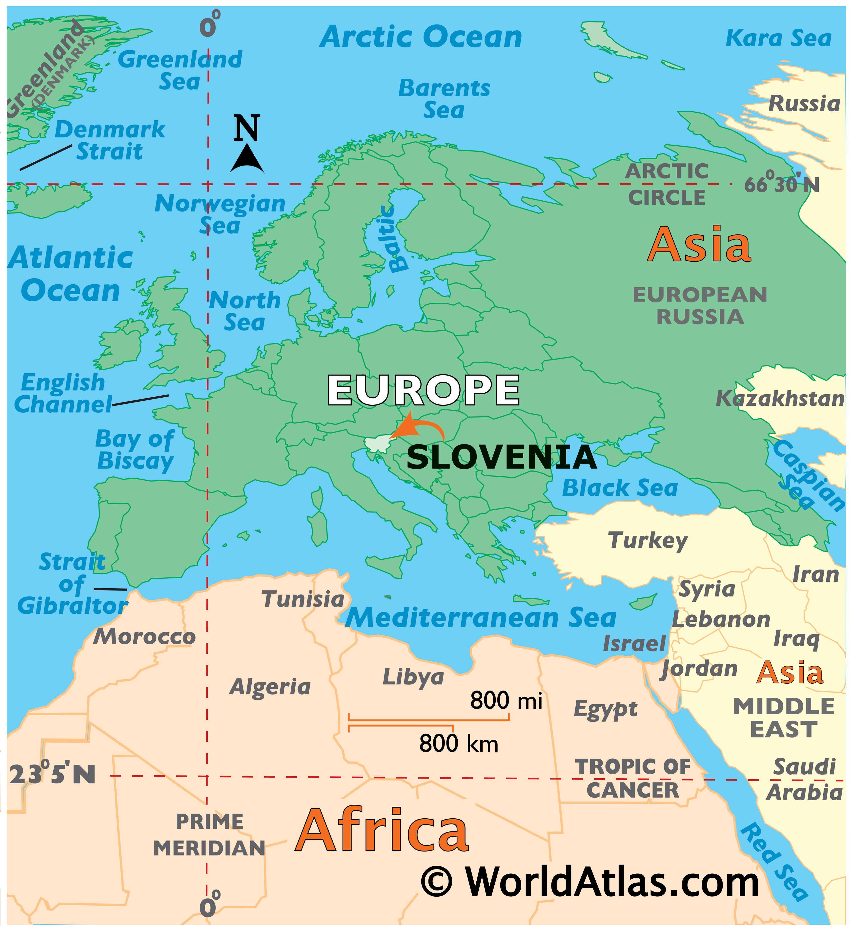 Slovenia Map / Geography of Slovenia / Map of Slovenia - Worldatlas.com