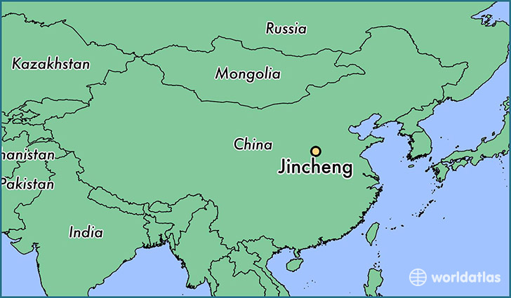 map showing the location of Jincheng