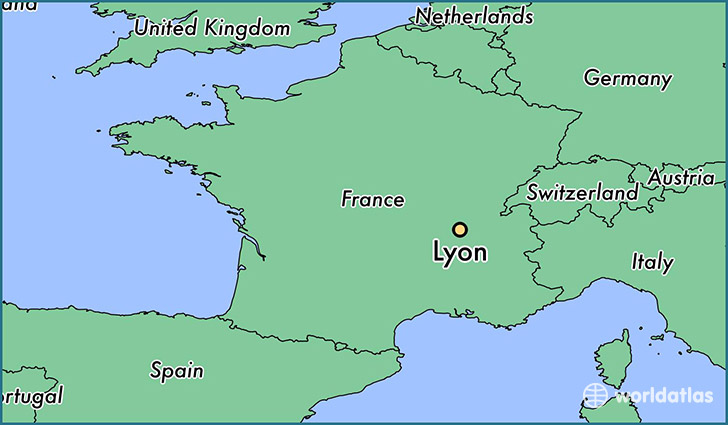 Where Is Lyon France Lyon Rhone Alpes Map WorldAtlas