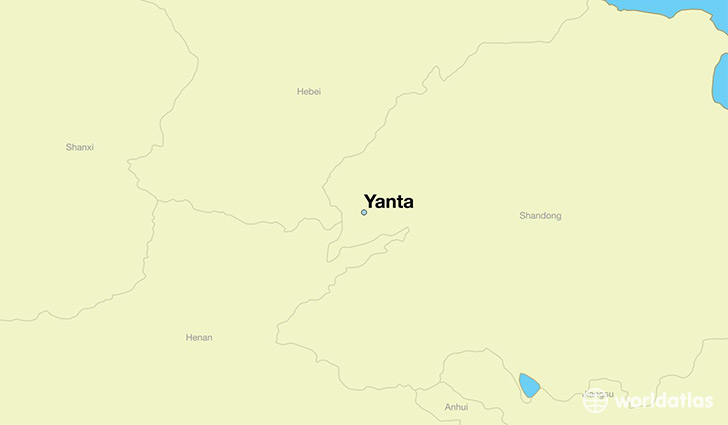 map showing the location of Yanta