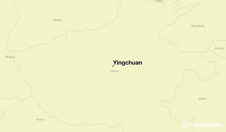map showing the location of Yingchuan