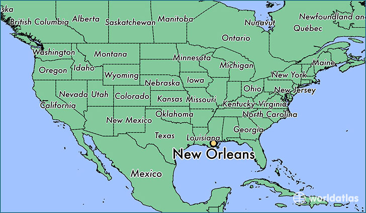 Where Is New Orleans La New Orleans Louisiana Map