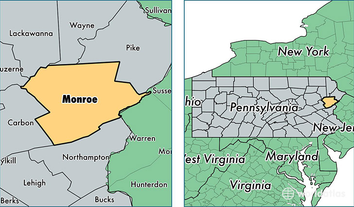 Monroe County Pennsylvania / Map of Monroe County PA / Where is