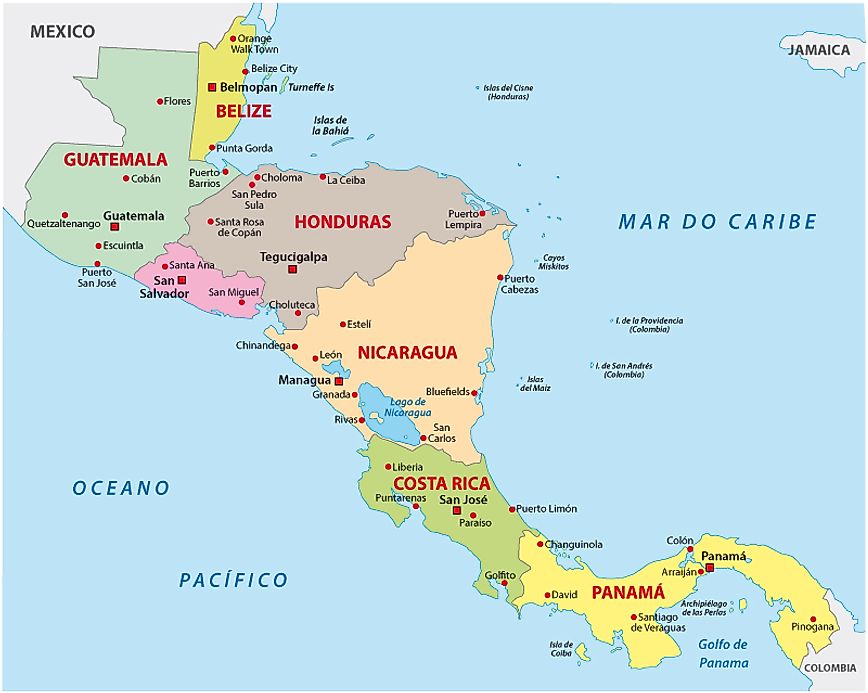 How Many Countries Are In Central America WorldAtlas