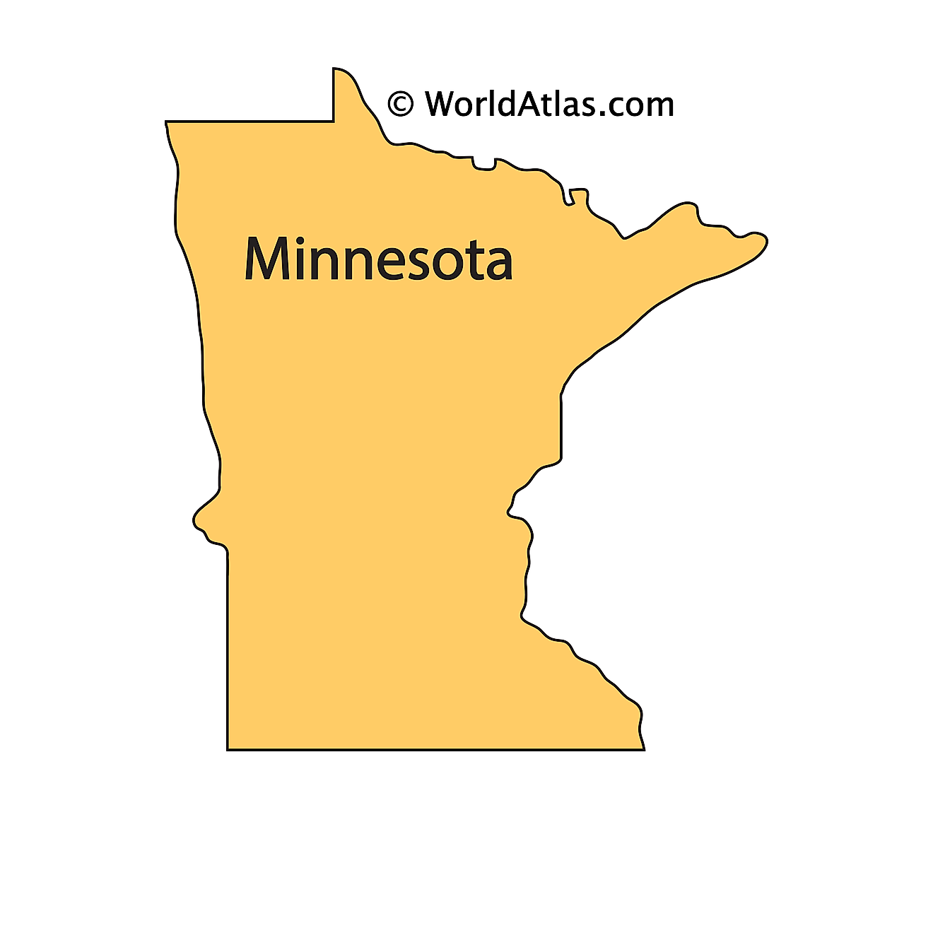 Outline Map of Minnesota