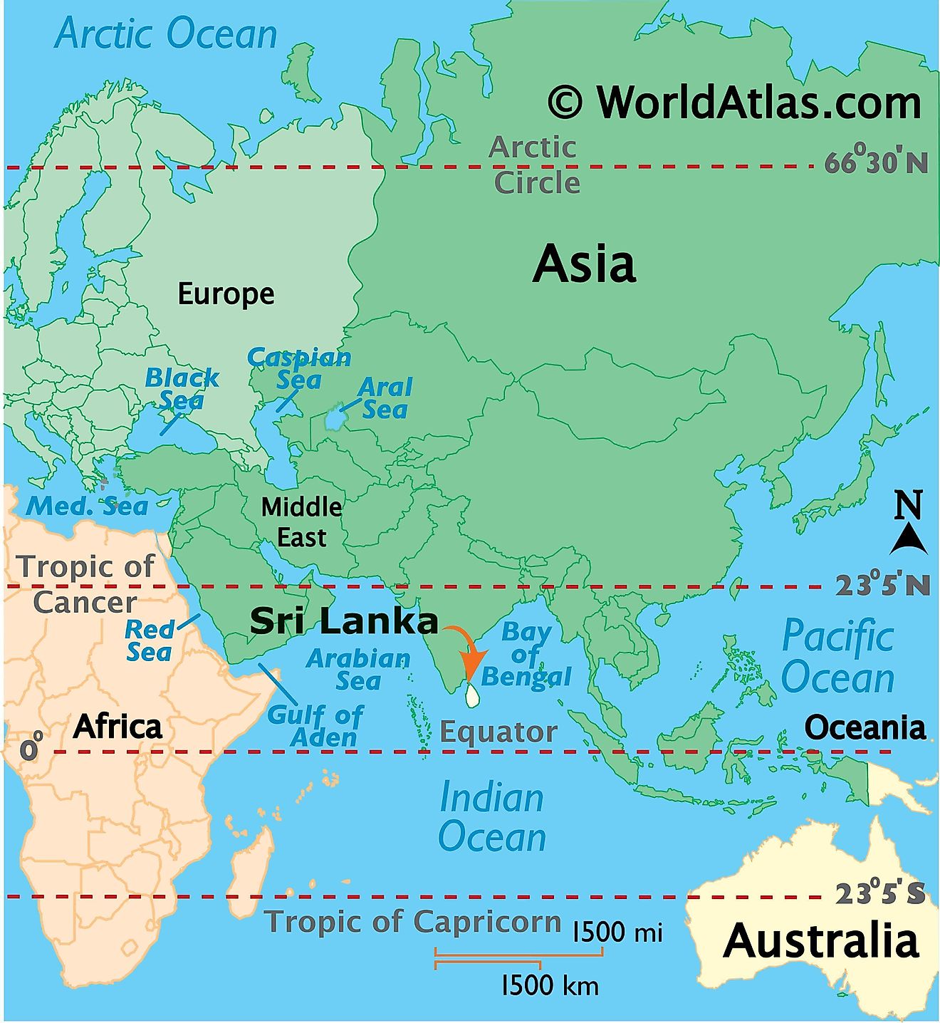 World Map Sri Lanka 768