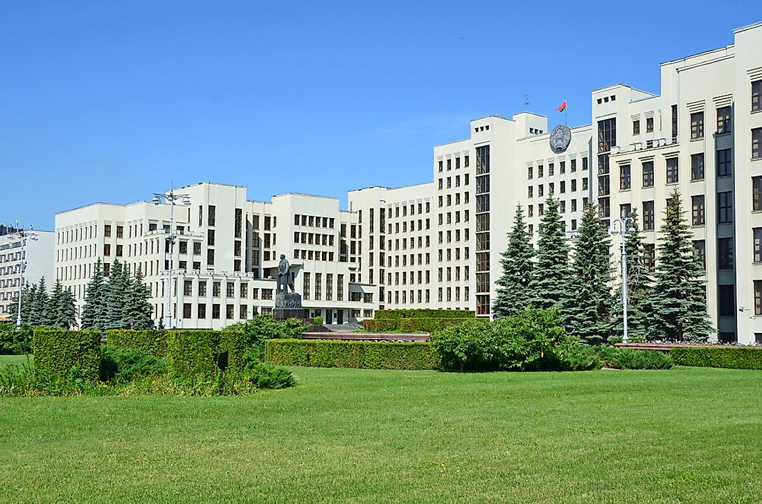 Government buildings in Belarus. Editorial credit: Ovchinnikova Irina / Shutterstock.com.