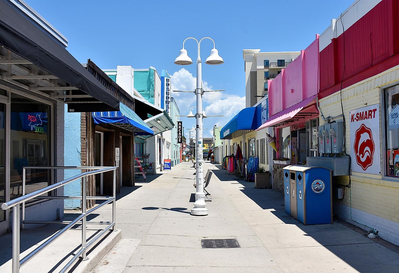 Carolina Beach Boardwalk with shops and restaurants, Carolina Beach, North Carolina
