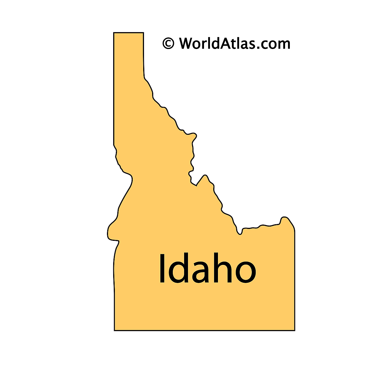 Outline Map of Idaho