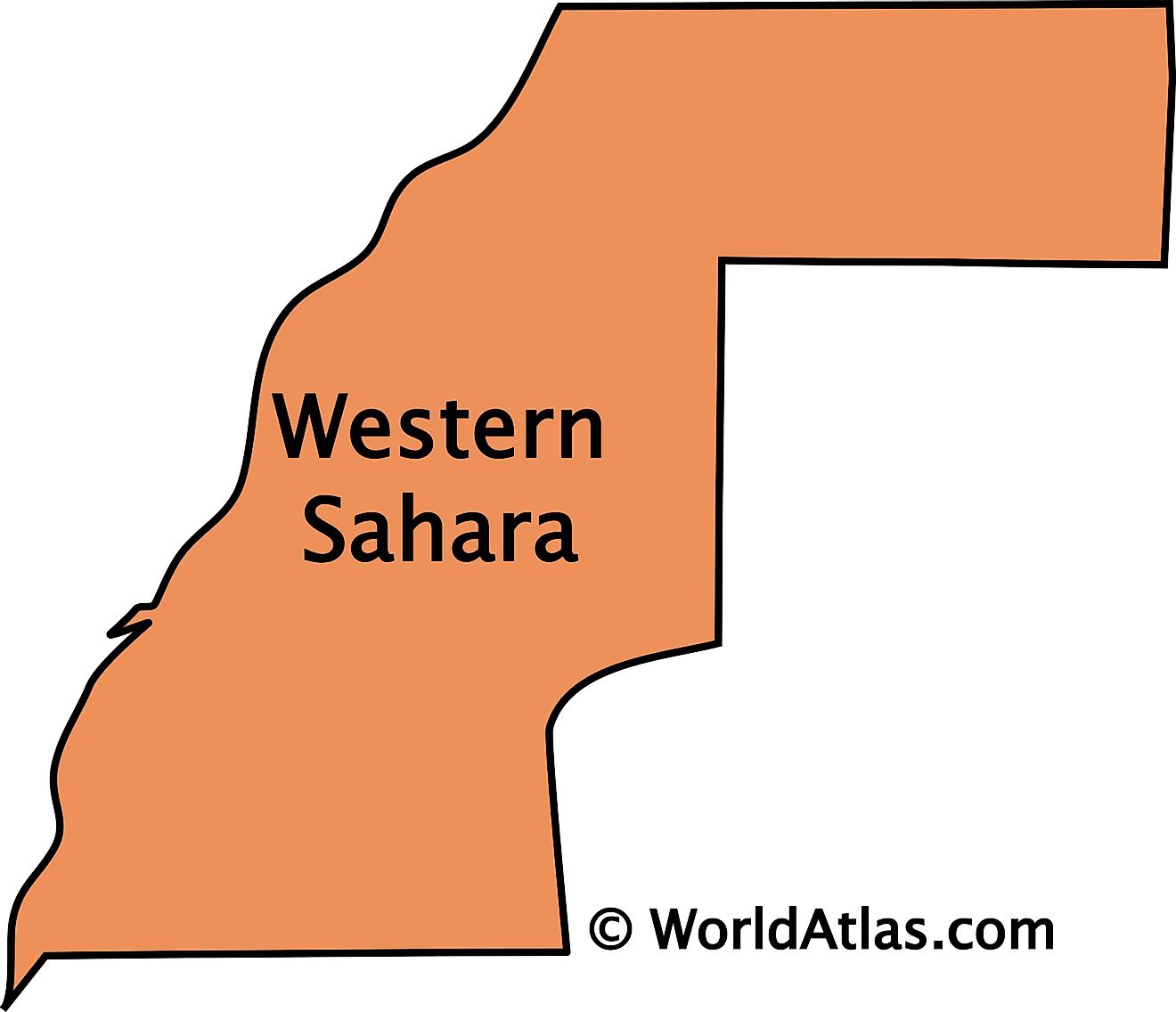 Outline Map of Western Sahara