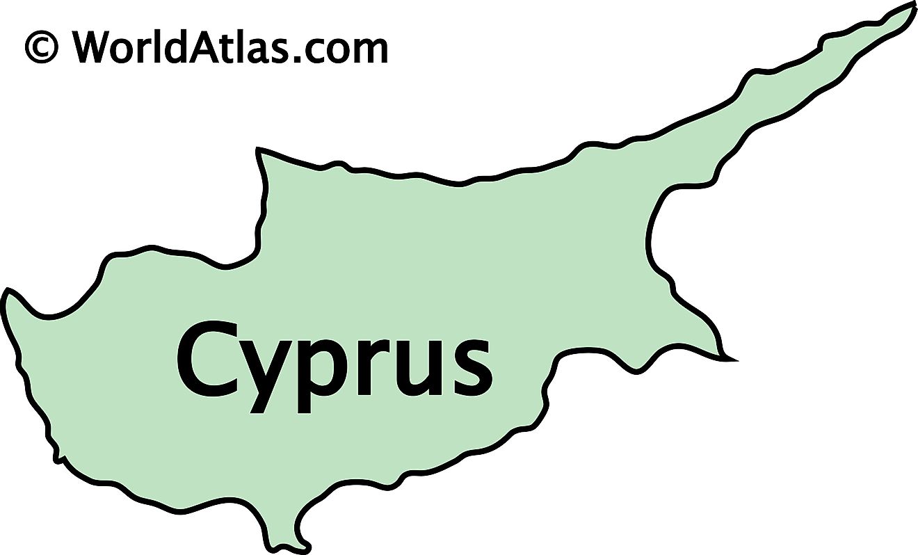 Outline Map of Cyprus