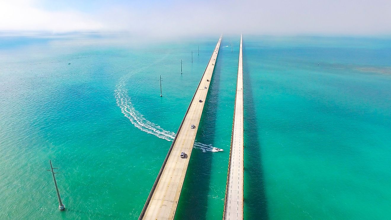 The Seven Mile Bridge in Florida.