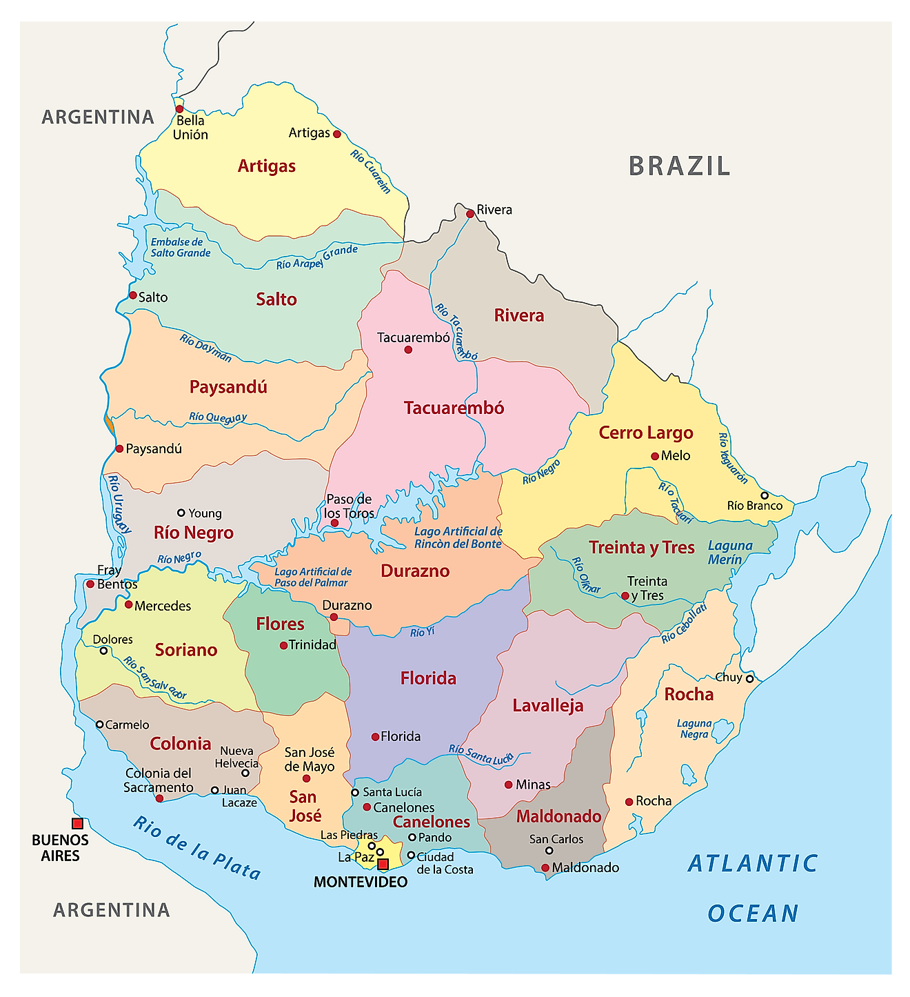 Mapas De Uruguay Atlas Del Mundo