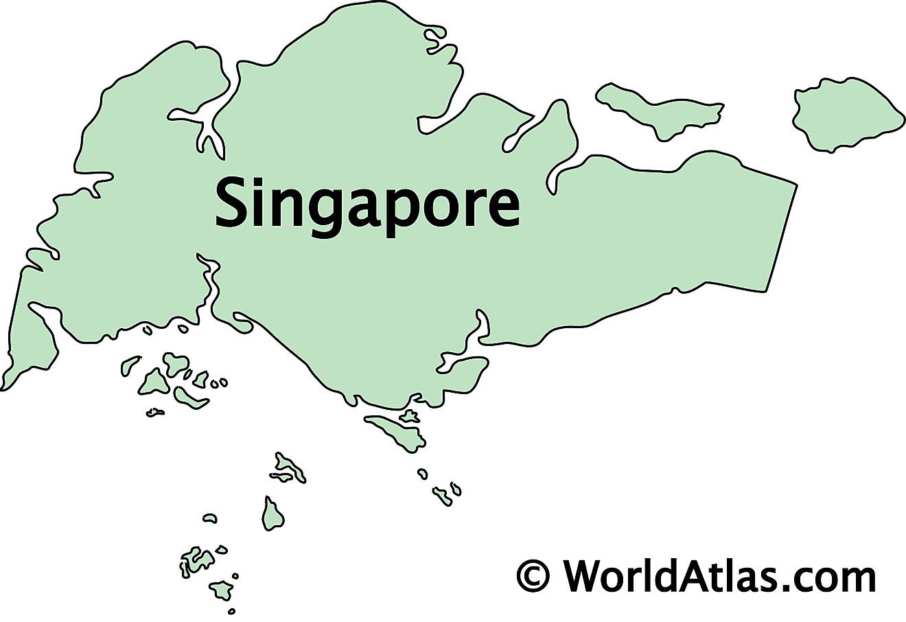 Outline Map of Singapore