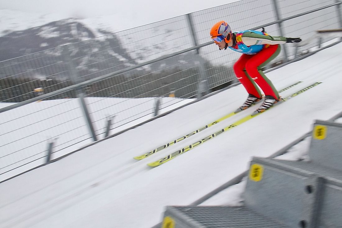 Ski jumping is a winter Olympic sport. Photo credit: Herbert Kratky / Shutterstock.com.