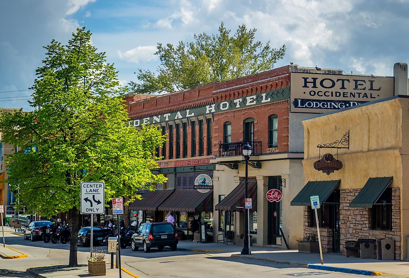The Occidental Hotel Lodging and restaurants in the city of Buffalo, Wyoming. Image credit Cheri Alguire via Shutterstock.