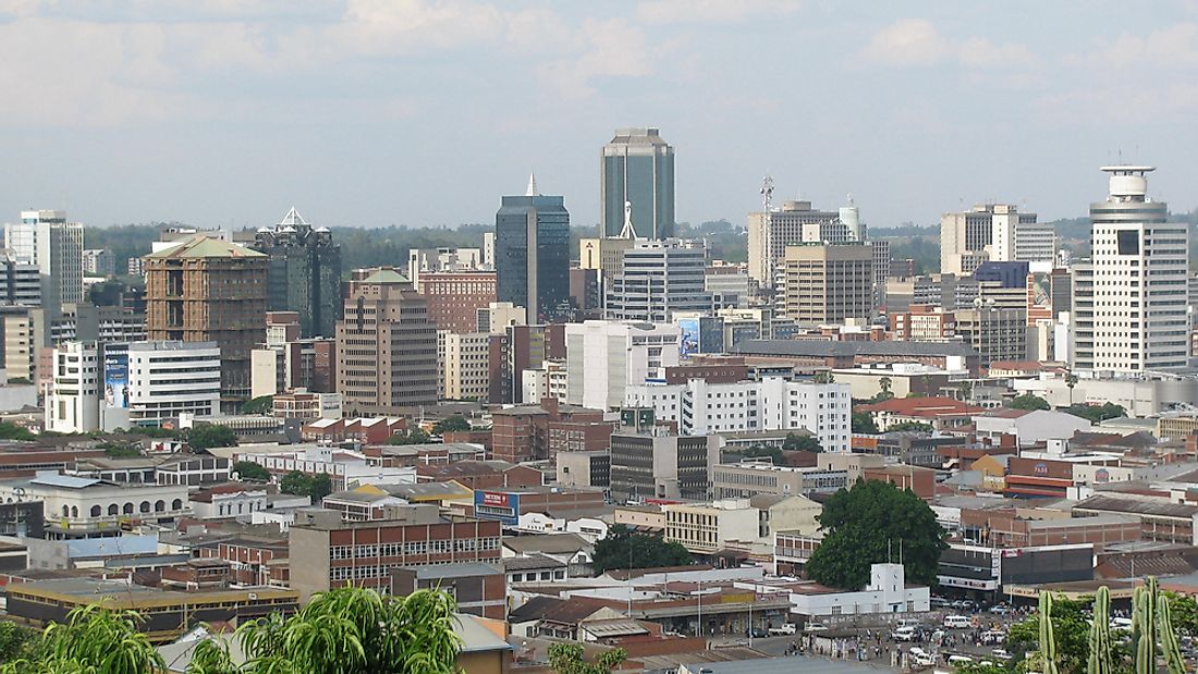 The capital city of Zimbabwe, Harare, is home to many important government buildings. Editorial credit: CECIL BO DZWOWA / Shutterstock.com