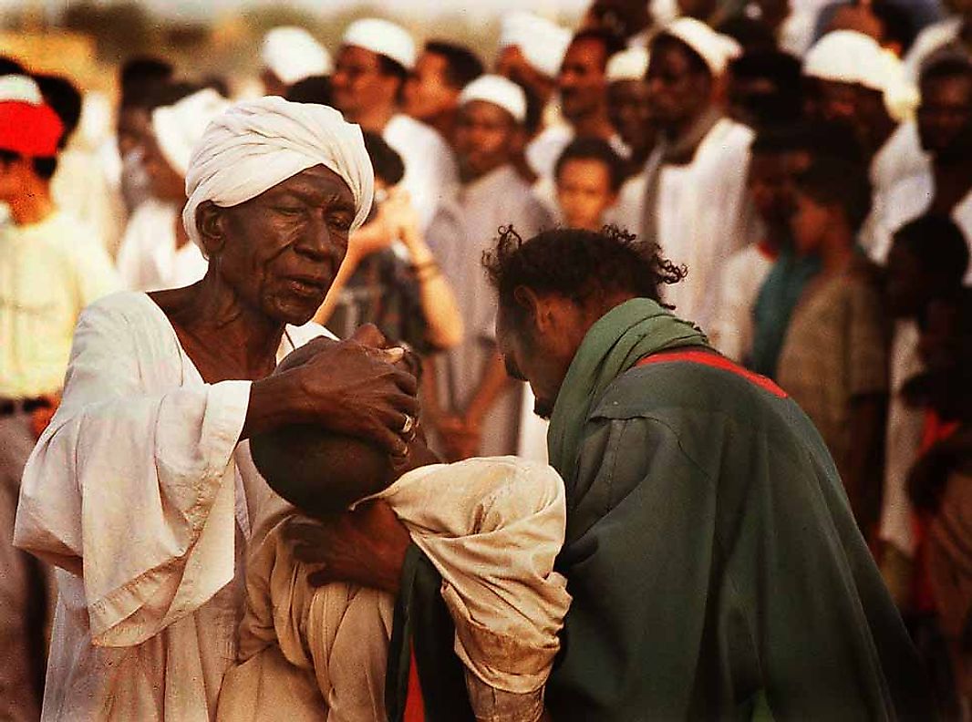 A Sufi Ritual In Sudan. Sufis are designated as a mystical Islamic dimension.