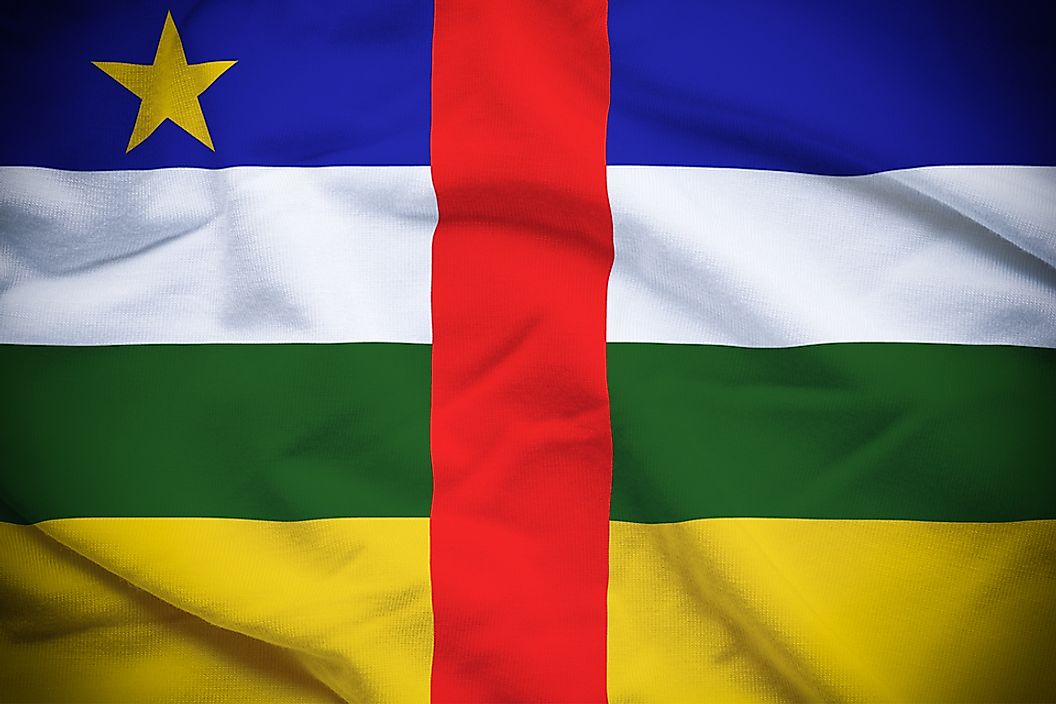 The flag of the Central African Republic.