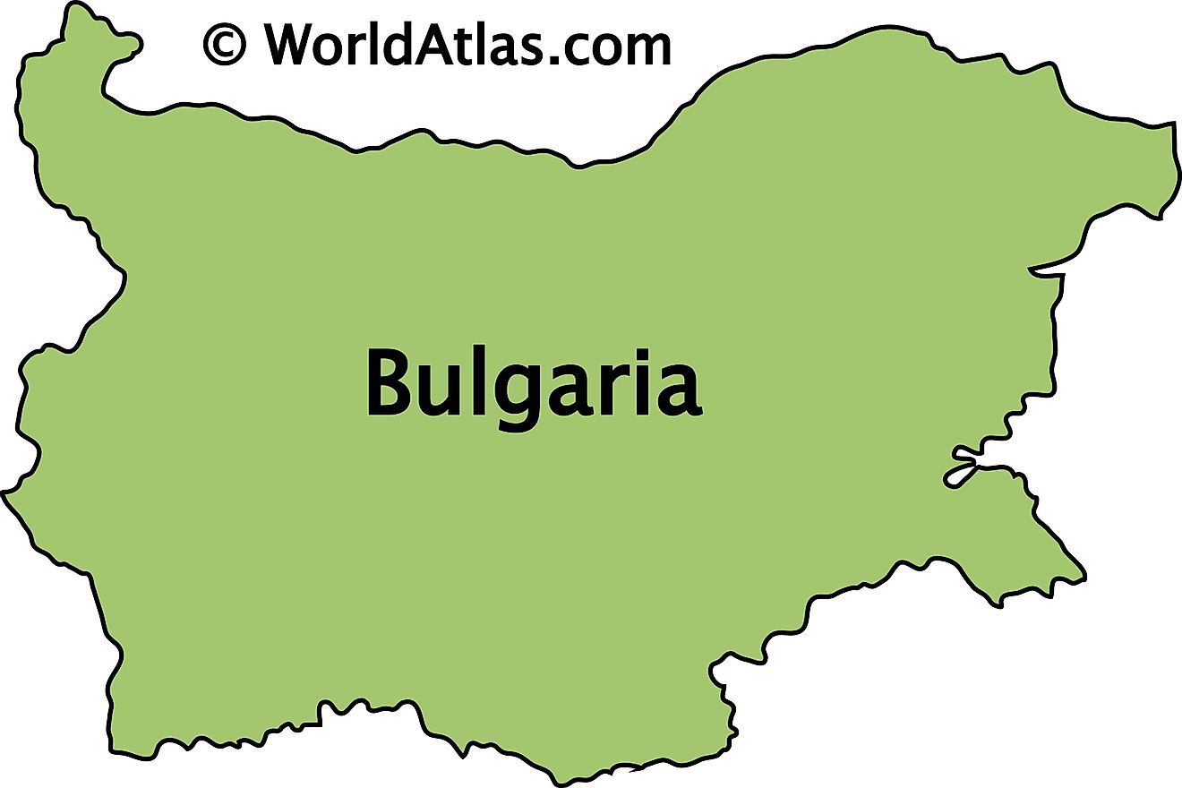 Outline Map of Bulgaria