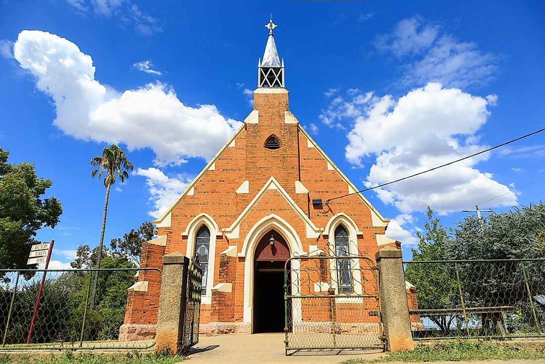 An Anglican church in Rutherglen, Australia. 