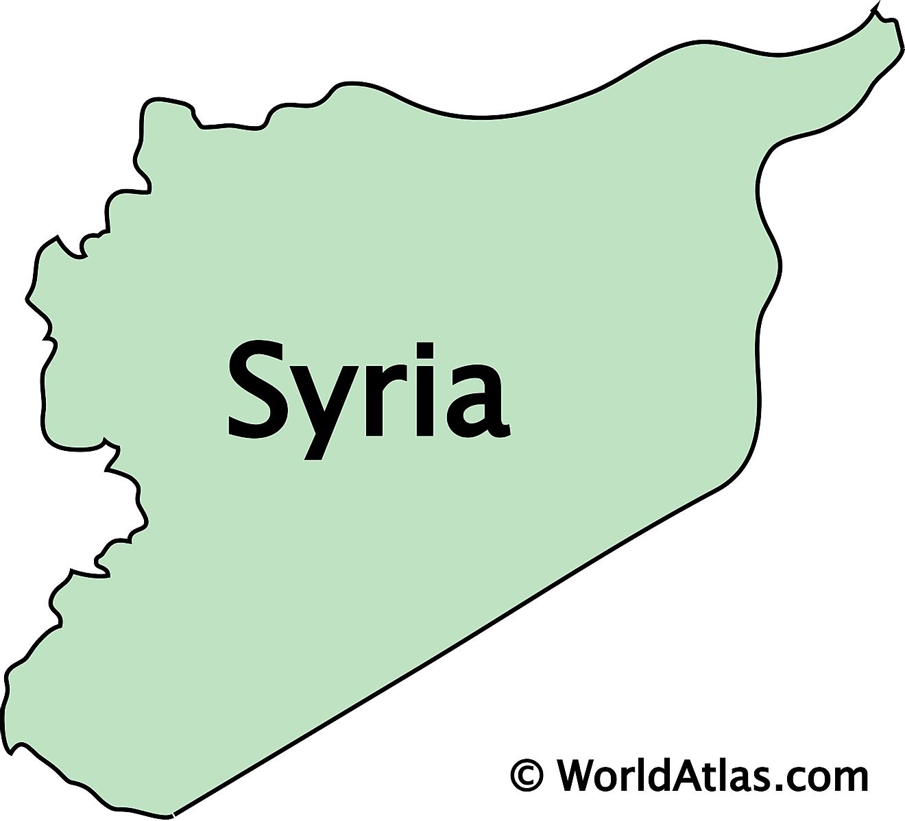 Outline Map of Syria