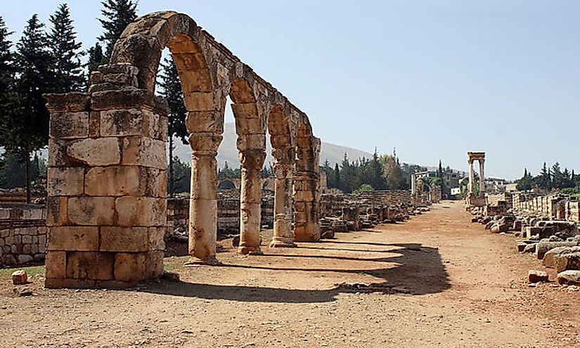 Ruins of the Umayyad city of Anjar.