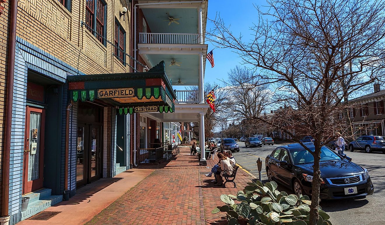  Some of the shops in Chestertown, MD business district. Editorial credit: George Sheldon / Shutterstock.com