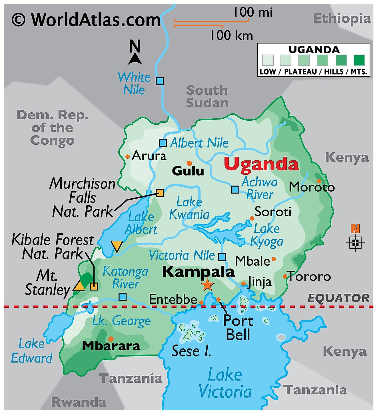 Uganda Maps Facts World Atlas