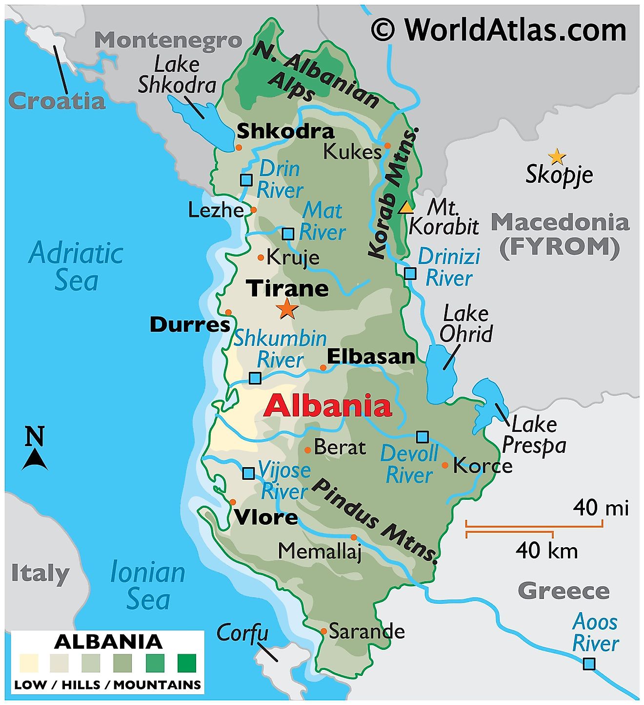 Mapas De Albania Atlas Del Mundo