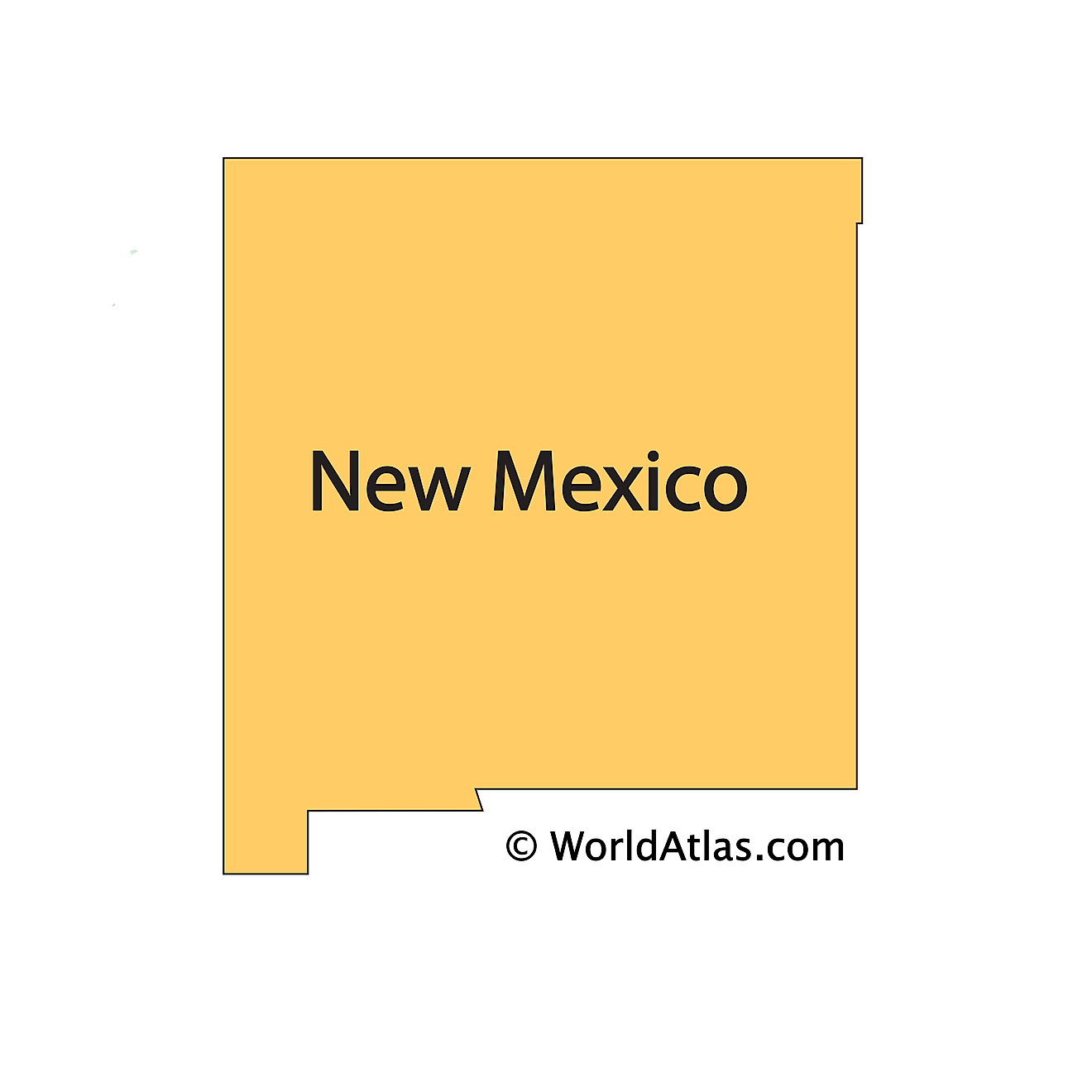 Outline Map of New Mexico