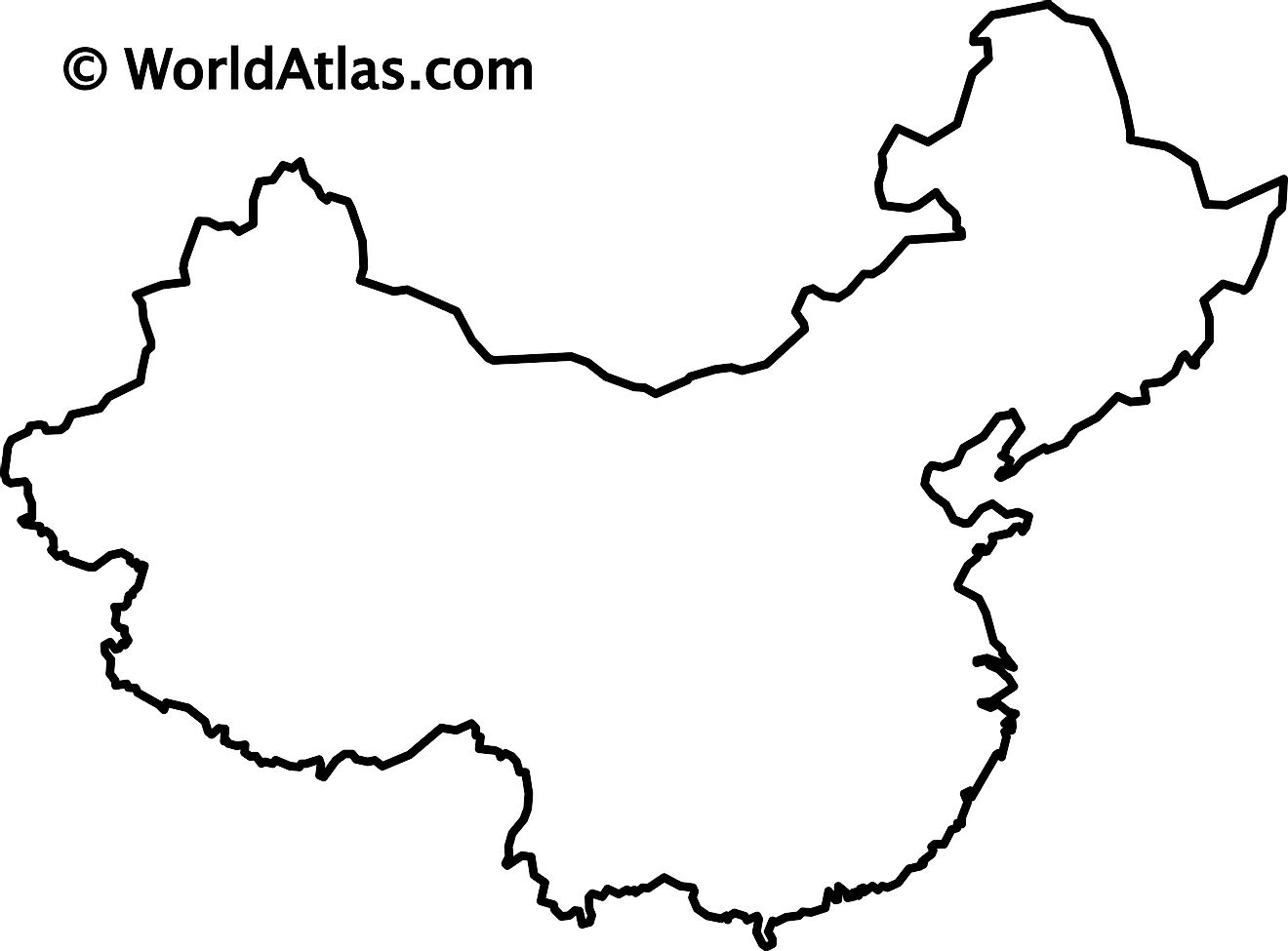 Outline Map of China