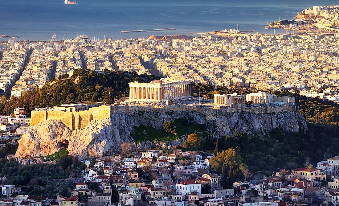 Athens, the biggest city in Greece.