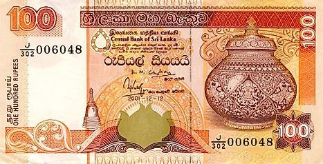Sri Lankan 100 rupee Banknote
