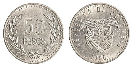 50 Colombian pesos coin