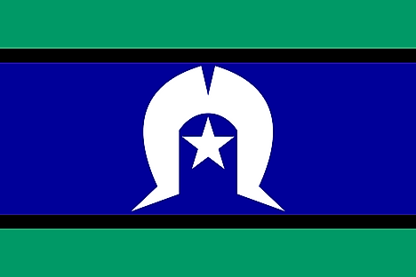 This flag represents the  Indigenous peoples of the Torres Strait Islands, part of Queensland, Australia