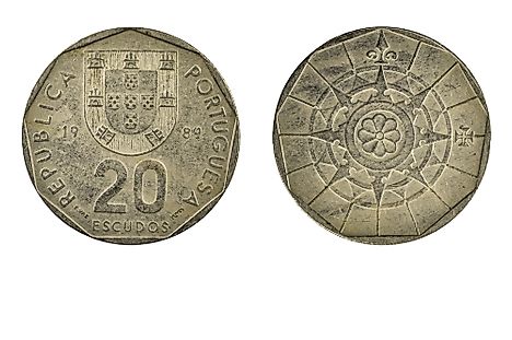 Portuguese coin 20 escudos 