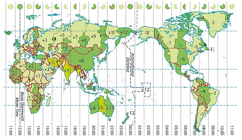 Countries With The Most Time Zones In The World WorldAtlas