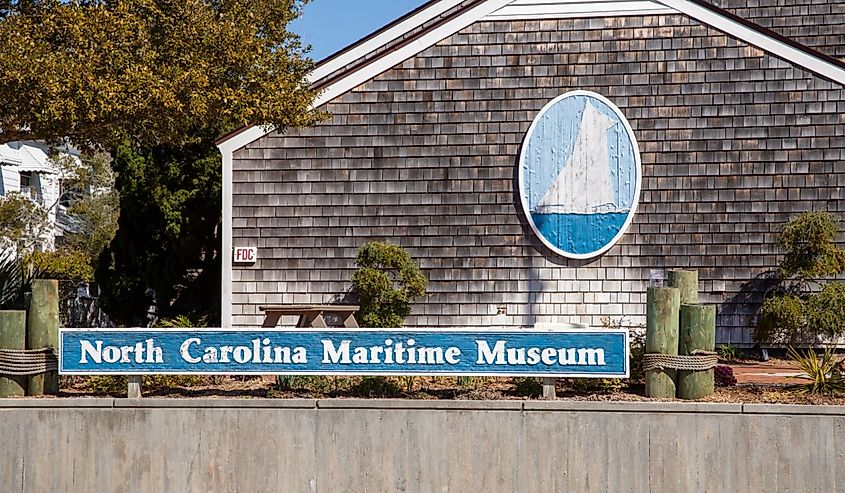 North Carolina Maritime Museum sign in Beaufort